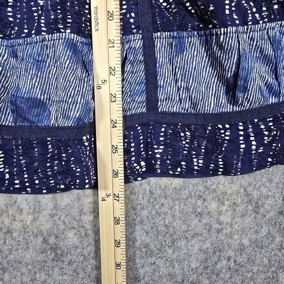 Coldwater Creek Blue Boho Skirt XL Midi Knee Length A Line Flowy Blues Lined - Picture 4 of 8